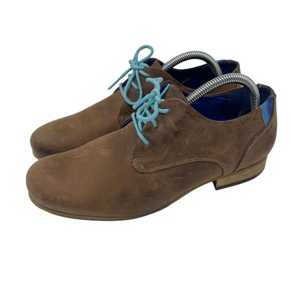 John Fluevog CBC Derbys womans brown leahter shoes 10.5 BoxAC lace up - Picture 5 of 6